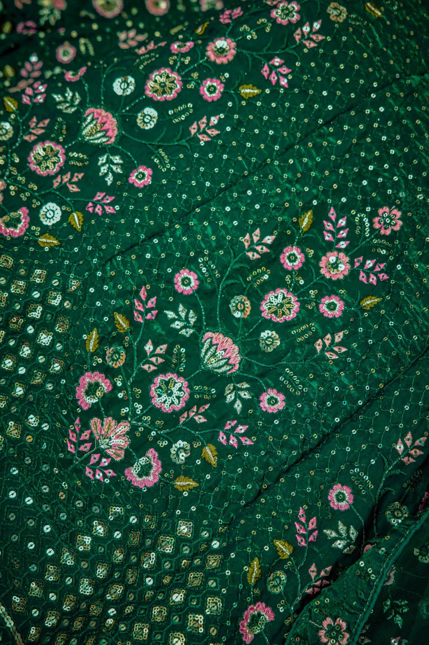 Exclusive Embroidered Semi Stitched Silk Lehenga Choli Collection!