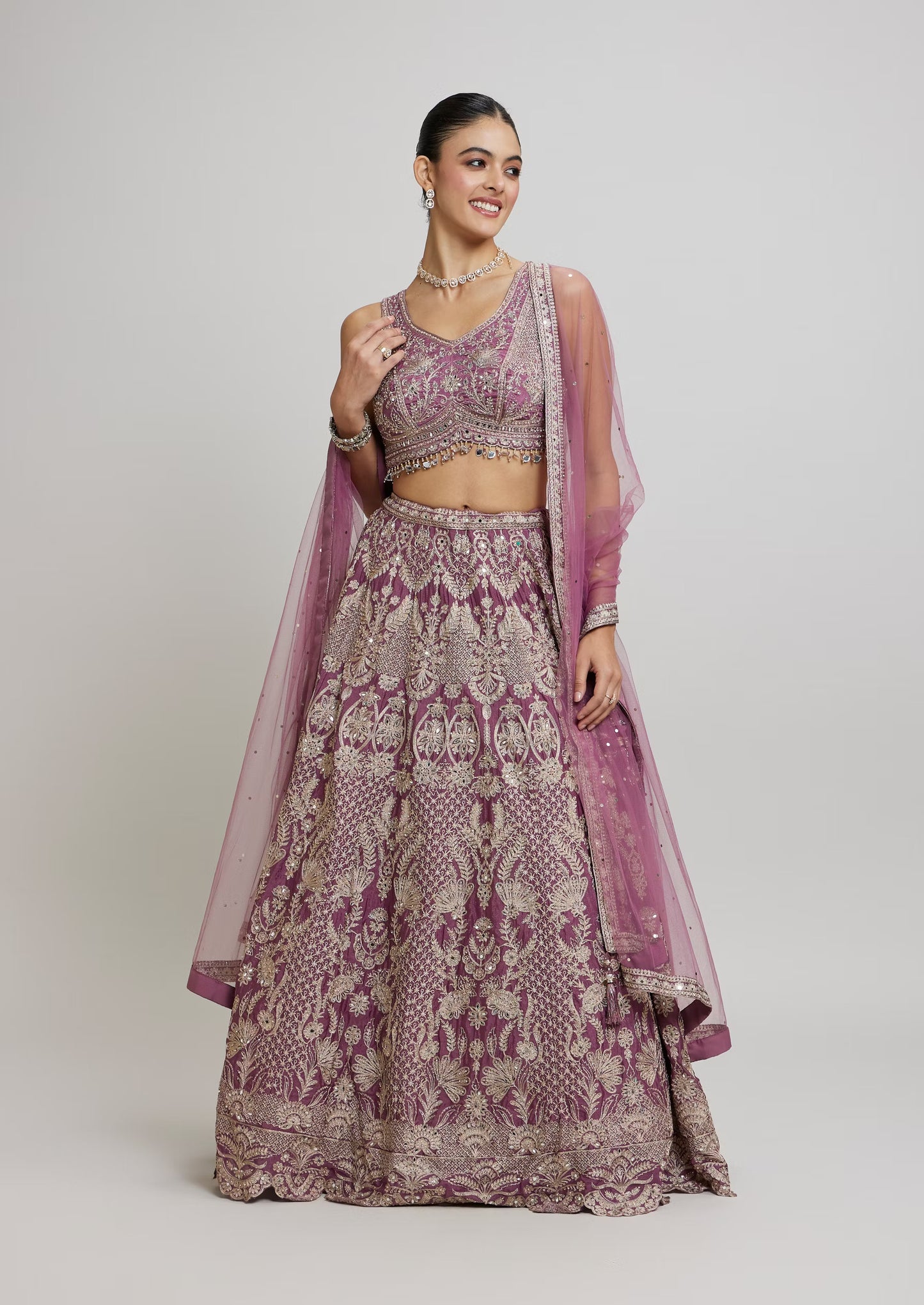 Purple Elegance Lehenga