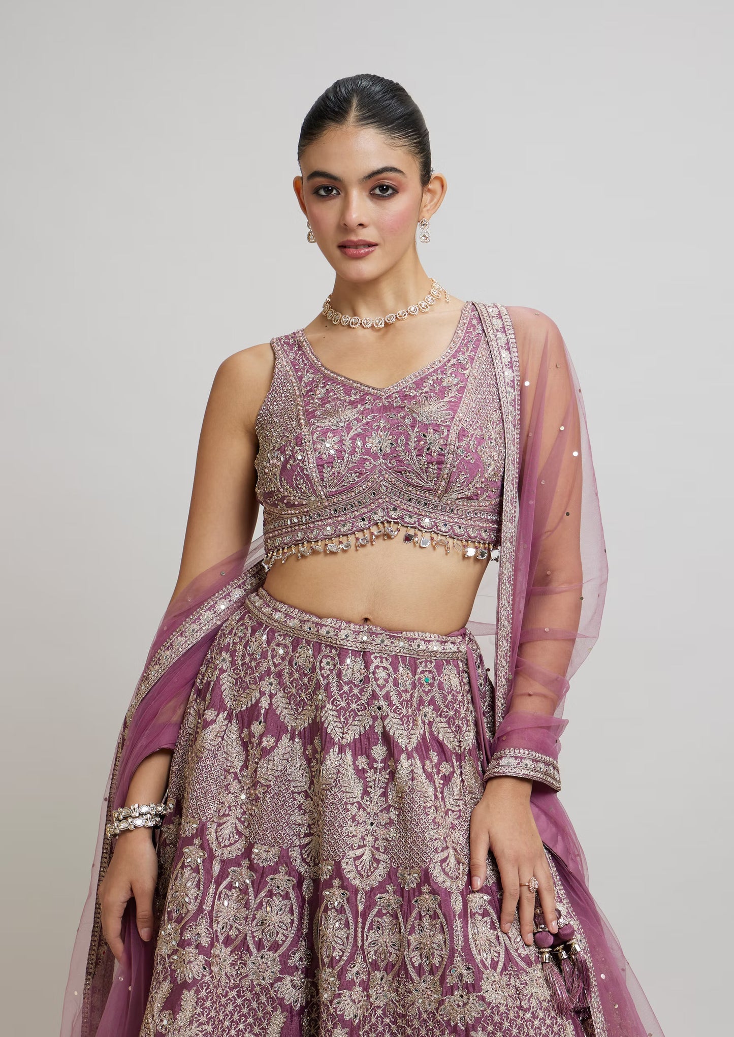 Purple Elegance Lehenga