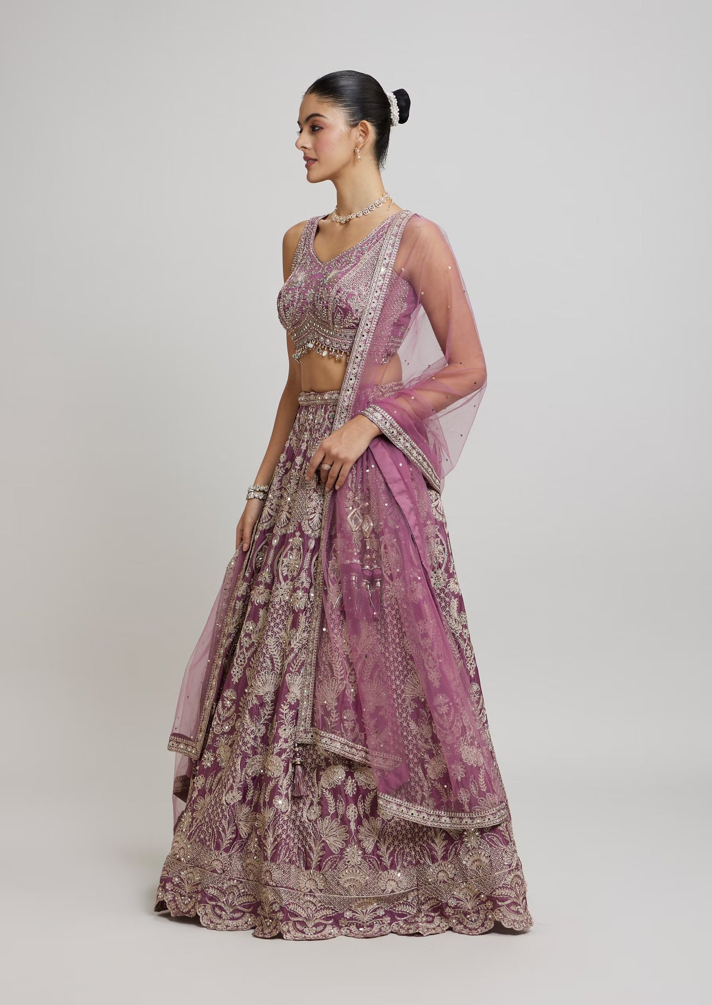 Purple Elegance Lehenga