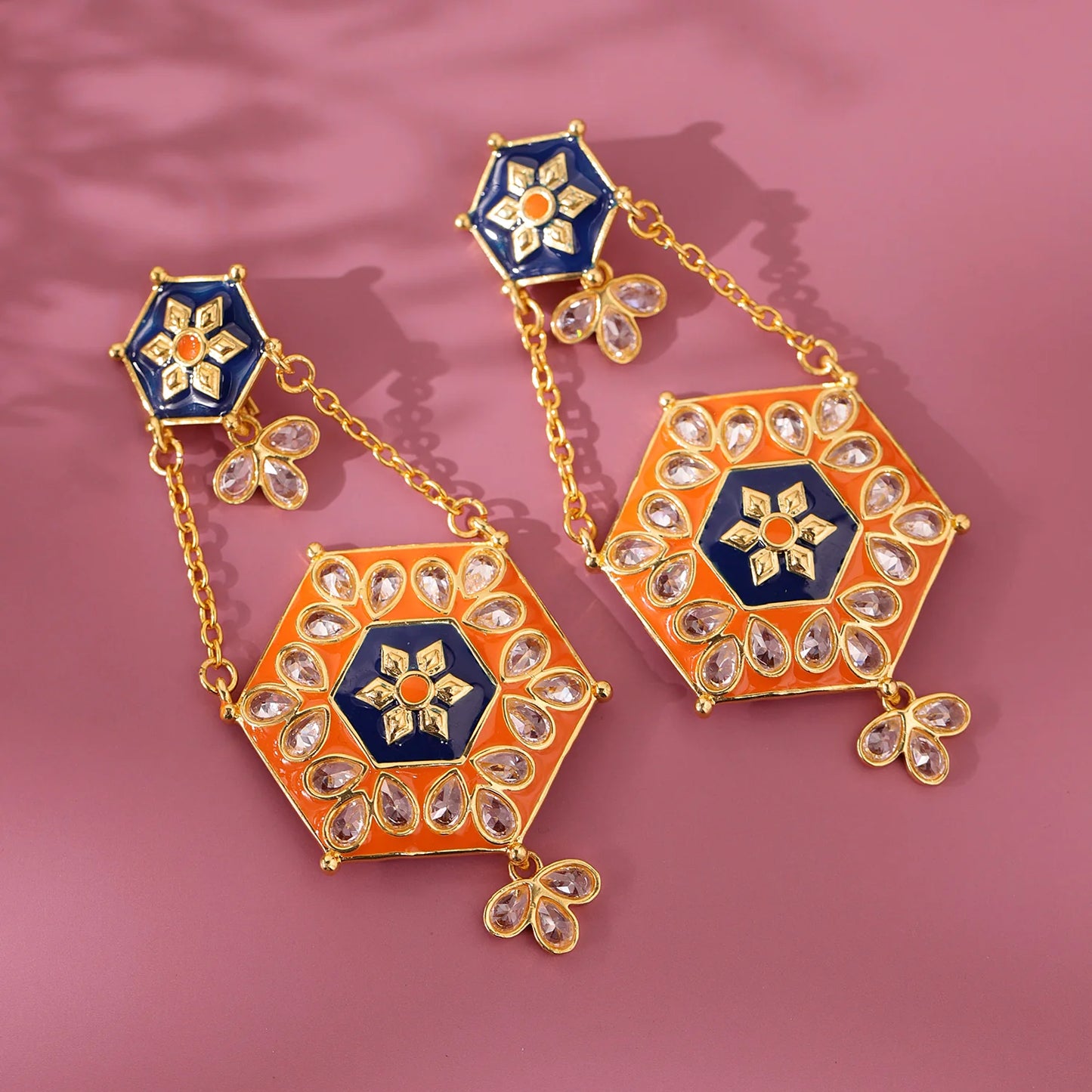 Gota Patti Shahi Jharokha Baaliyan Earrings