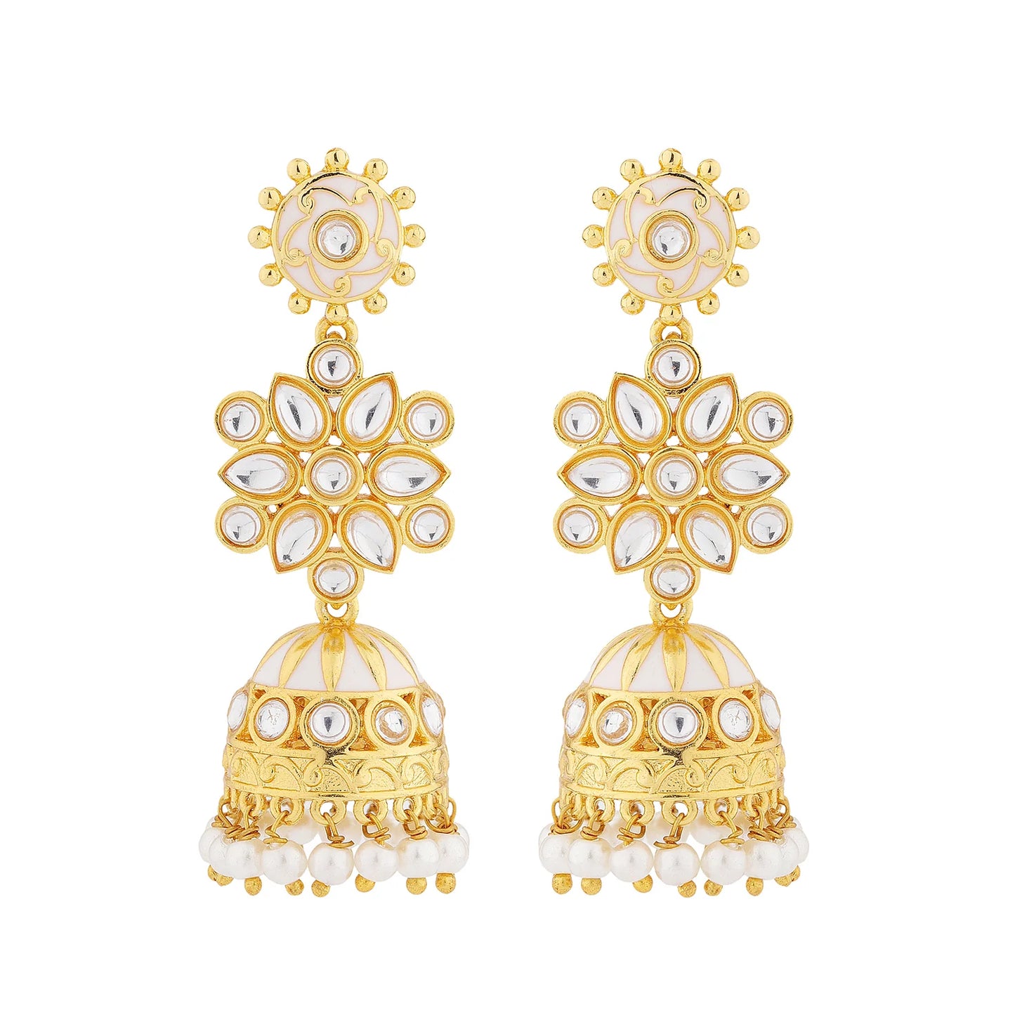 Queens of Rajasthan Tiora Jhumka Earrings